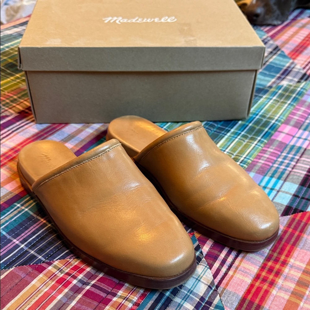 Madewell Women's Tan Leather Mules